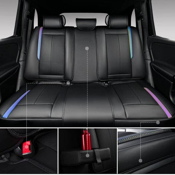 CAR PASS NAPPA LEATHER CAR SEAT COVERS - Picture 4 of 7